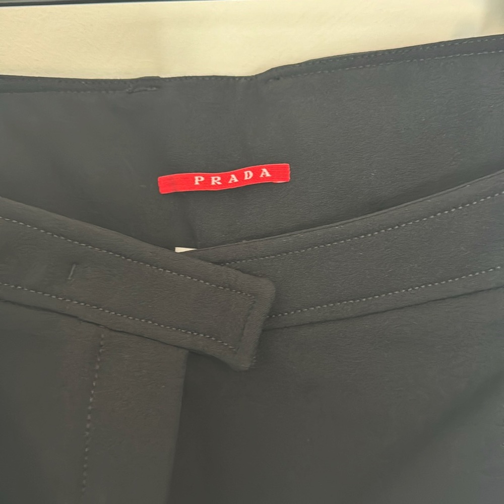 Prada Sport ski pants black EU size 48 US 12. Boot zippers and hooks
